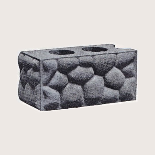 Illustration of a cobblestone concrete block design